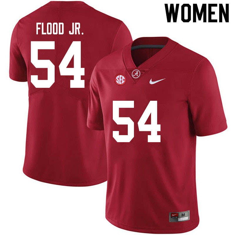 Alabama Crimson Tide Women's Kyle Flood Jr. #54 Crimson NCAA Nike Authentic Stitched 2020 College Football Jersey FI16O10UR